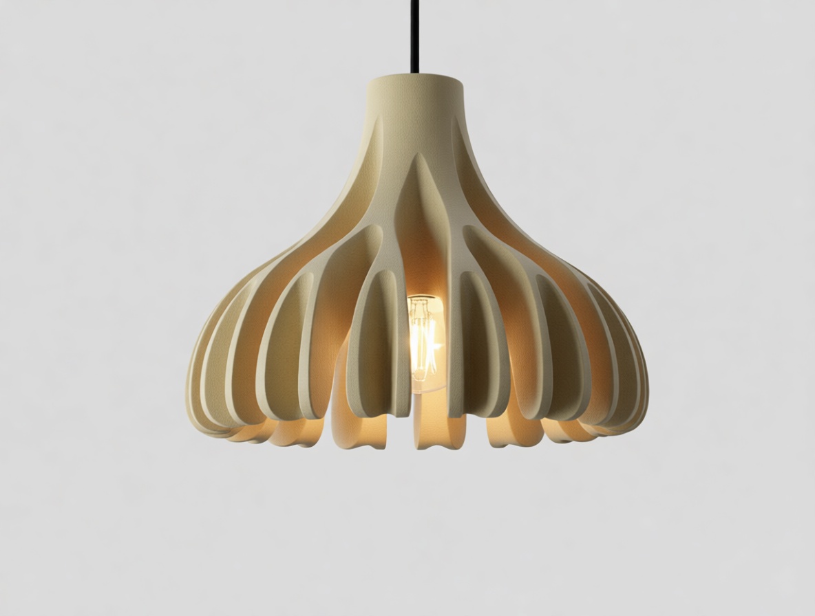 Modern Sculptural Pendant Lamp free 3D printable STL