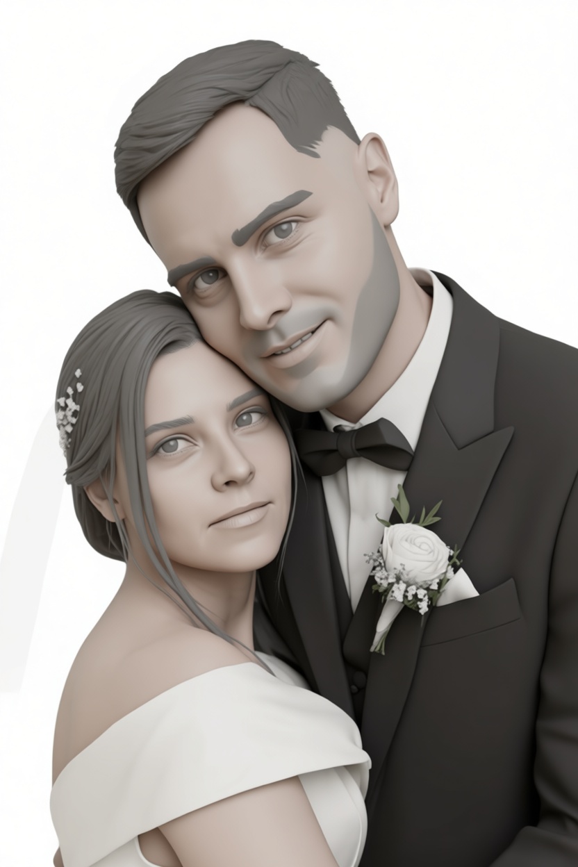 Wedding Couple Figurine free 3D printable STL