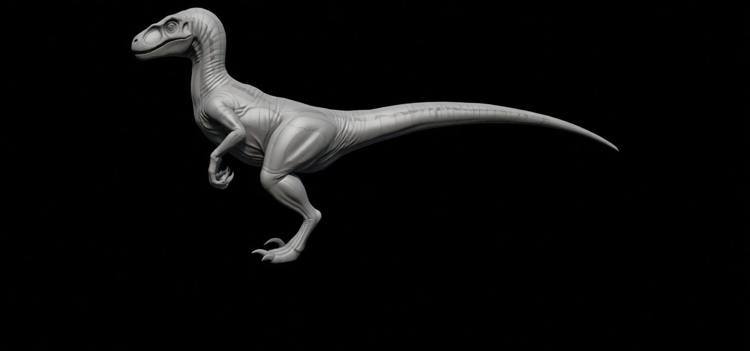 Velociraptor Dinosaur Model free 3D printable STL