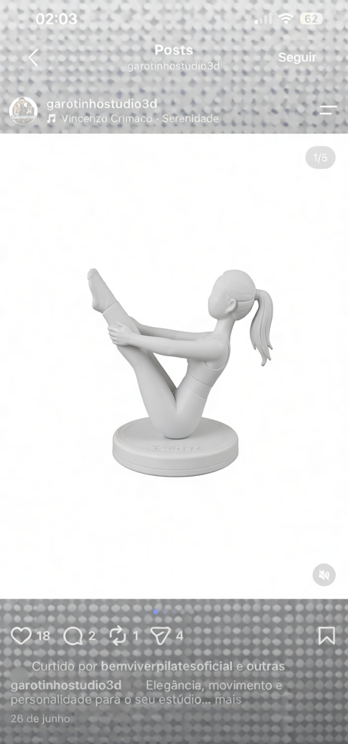Pilates Pose Figurine free 3D printable STL
