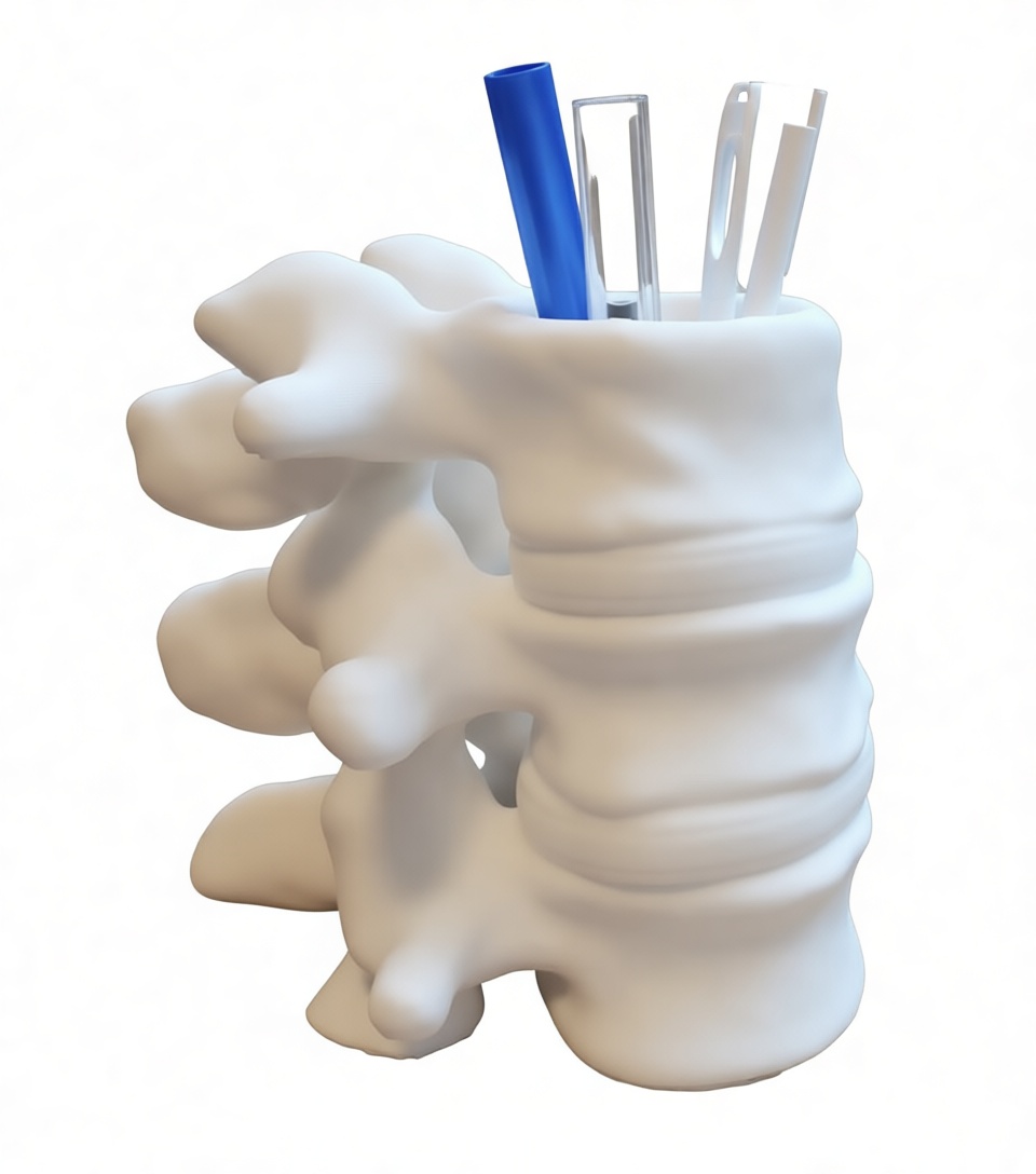 Spine Vertebra Pen Holder free 3D printable STL