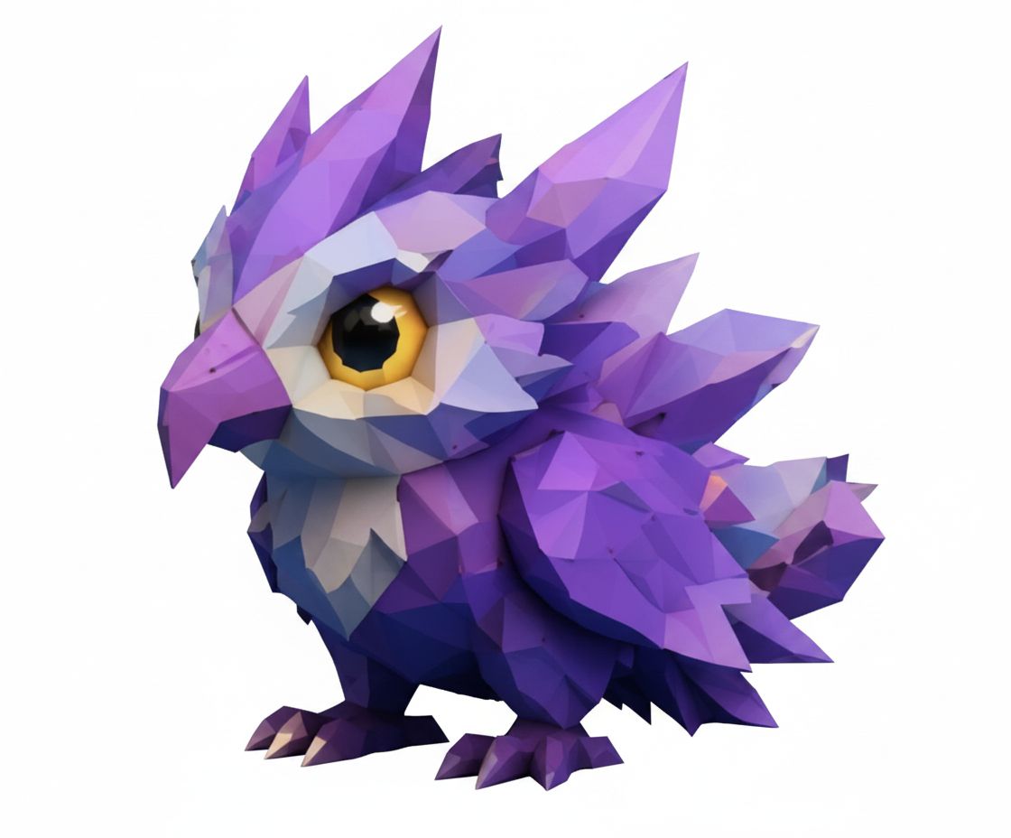 Low Poly Owl Figurine free 3D printable STL