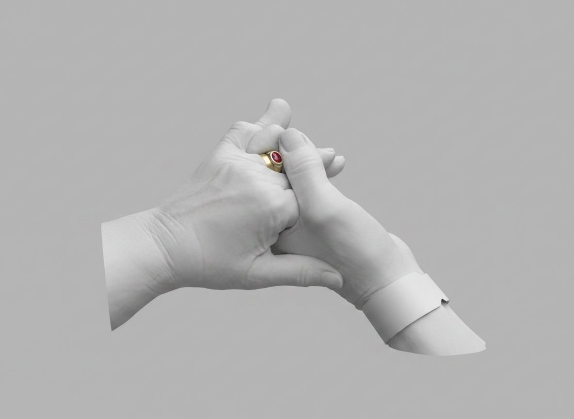 Hands Clasping Ring Sculpture free 3D printable STL