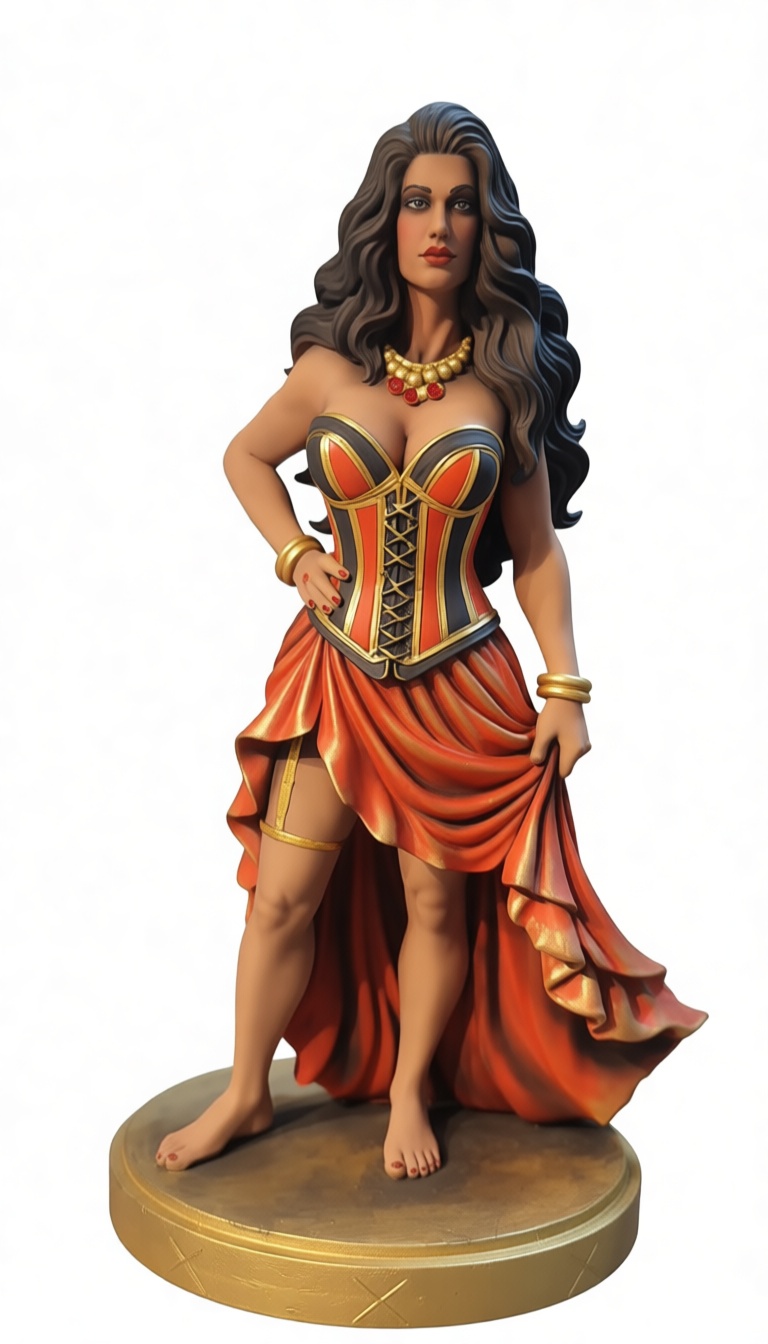 Barmaid Figurine free 3D printable STL
