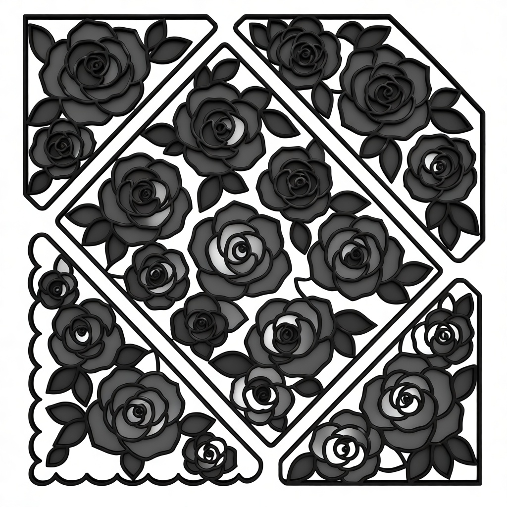 Rose Pattern Stencils free 3D printable STL