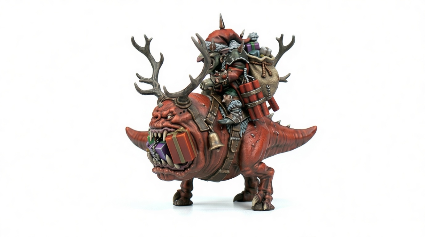Goblin Rider on Festive Beast Figurine free 3D printable STL