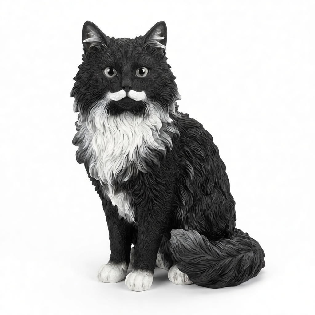 Tuxedo Cat Figurine free 3D printable STL