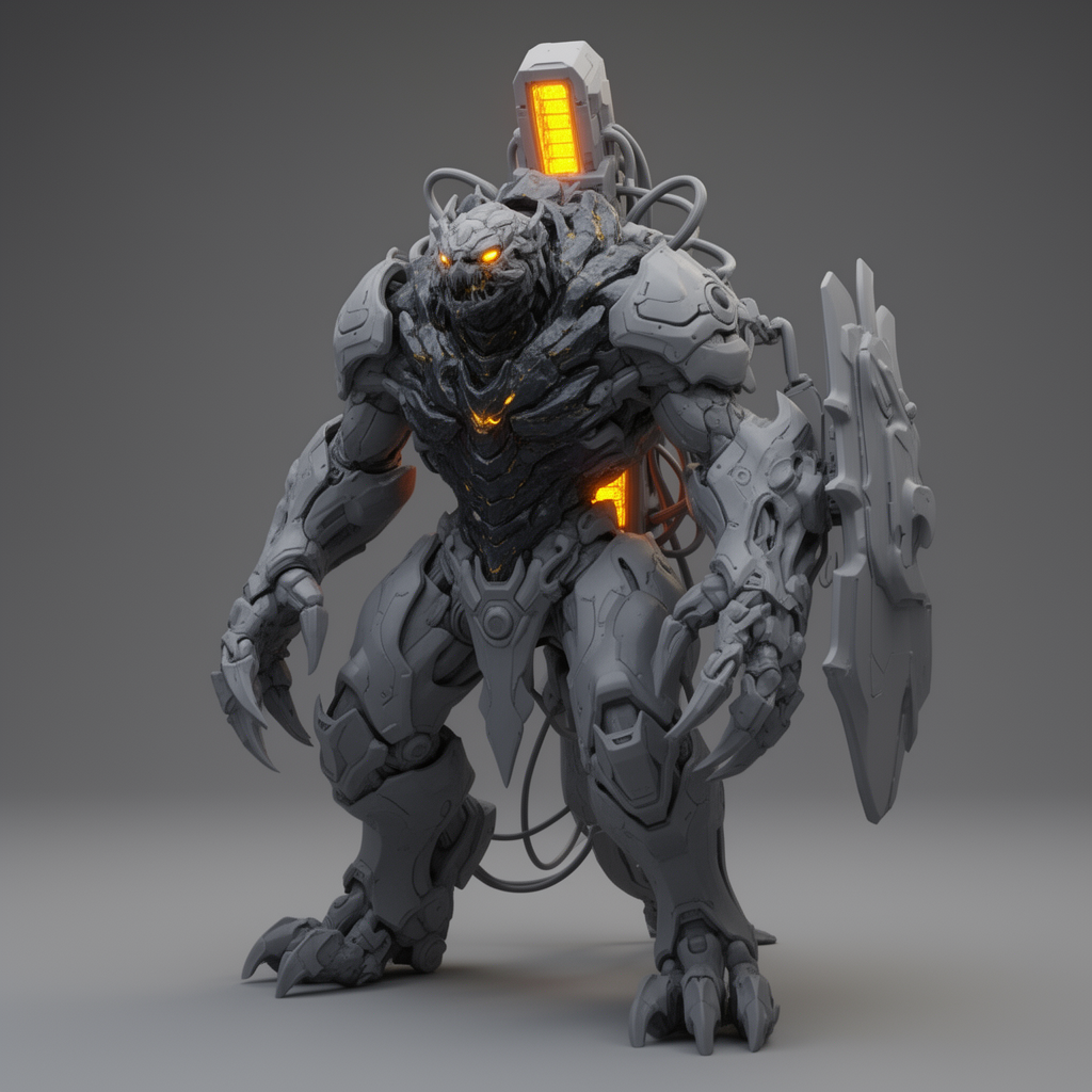 Chrome Tyrant Guard Figurine free 3D printable STL