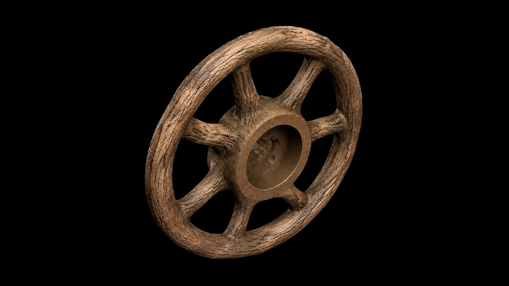 Wooden Wagon Wheel free 3D printable STL