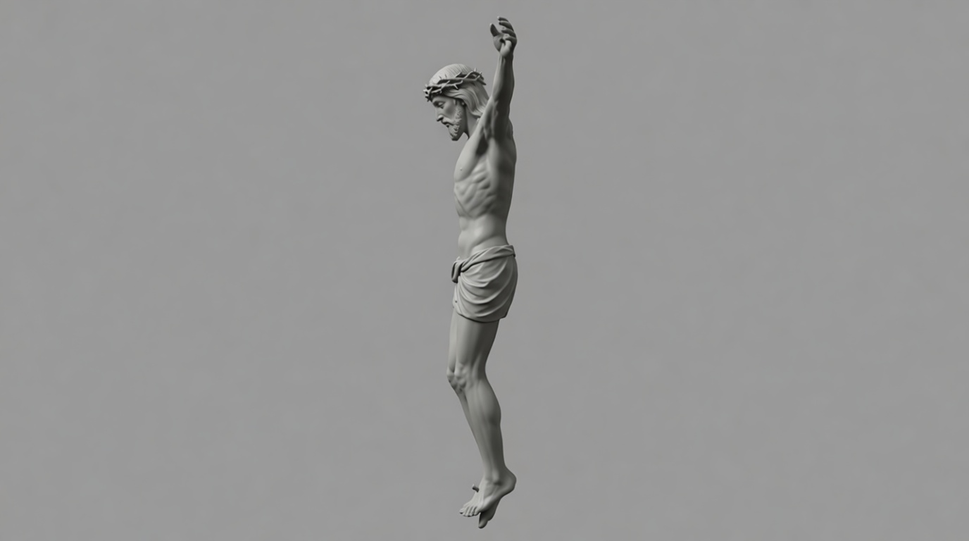 Jesus Christ Crucifix Sculpture free 3D printable STL