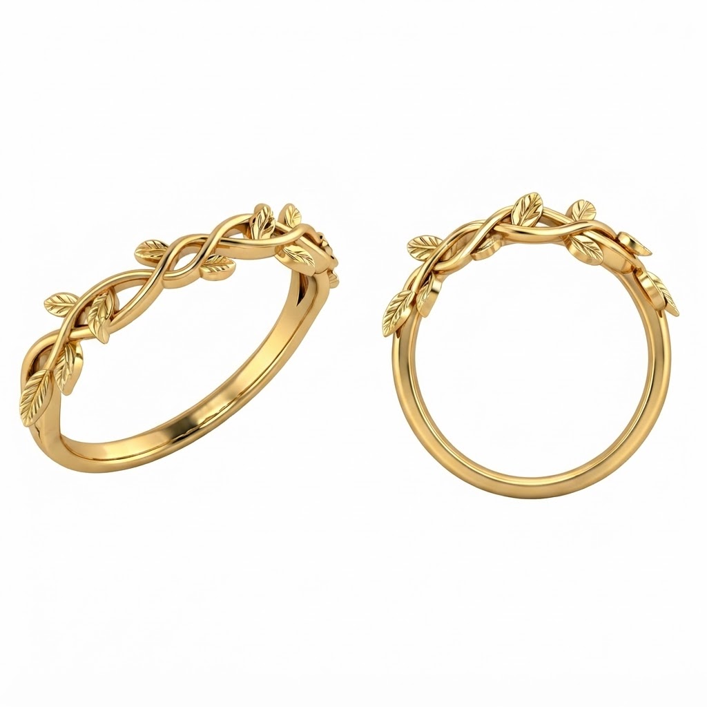 Leaf Vine Ring free 3D printable STL