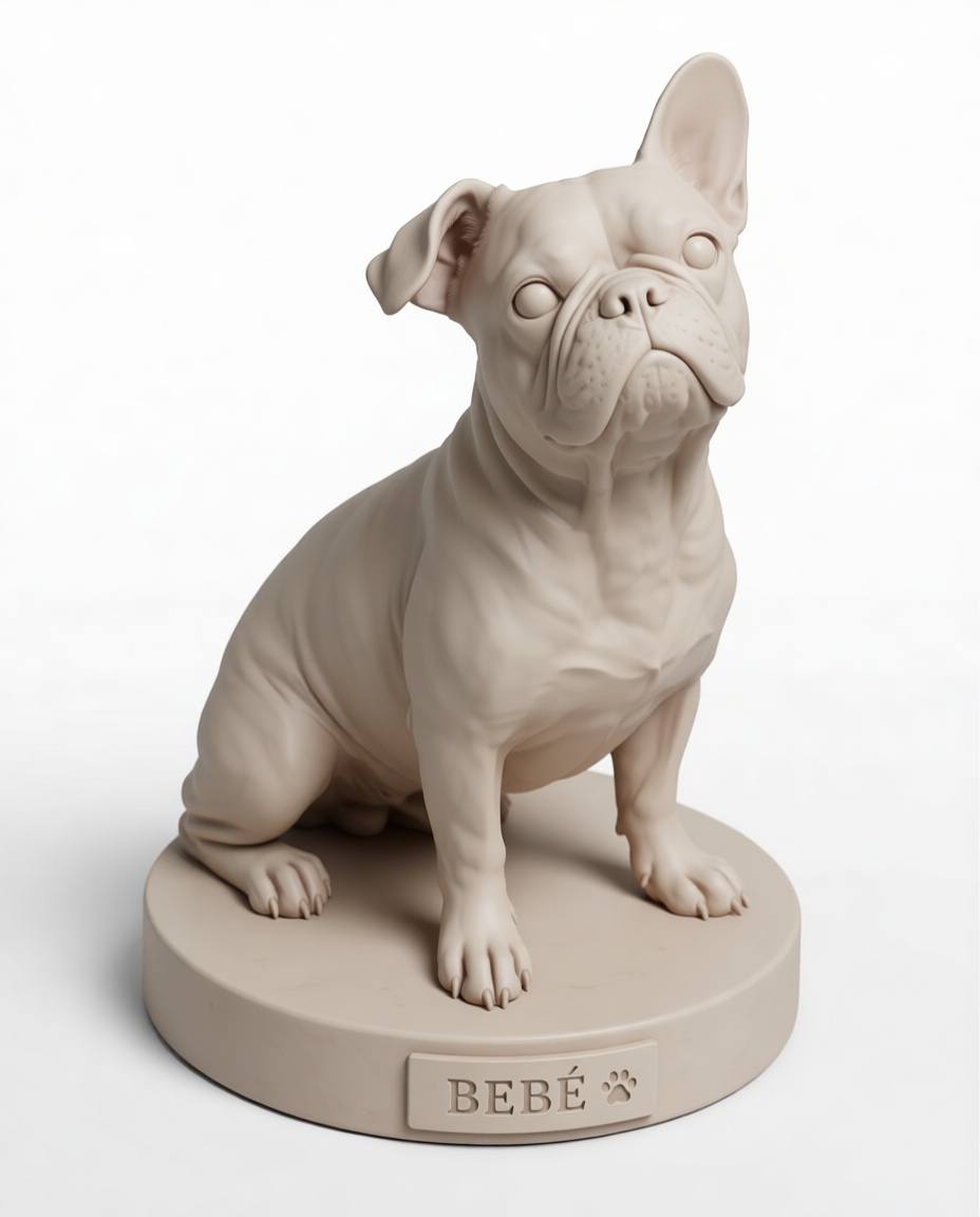 French Bulldog Figurine free 3D printable STL