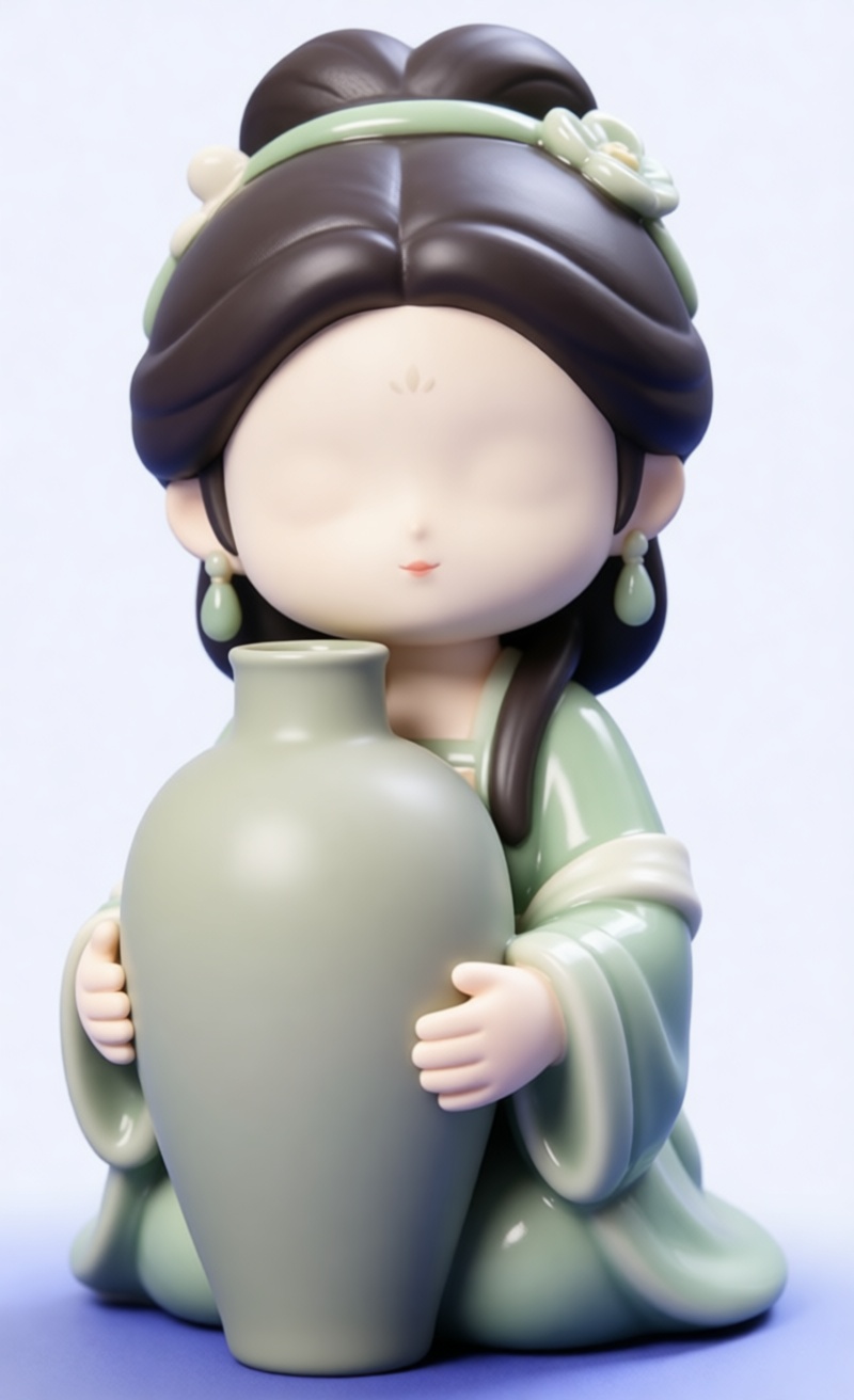 Ancient Chinese Woman Figurine free 3D printable STL