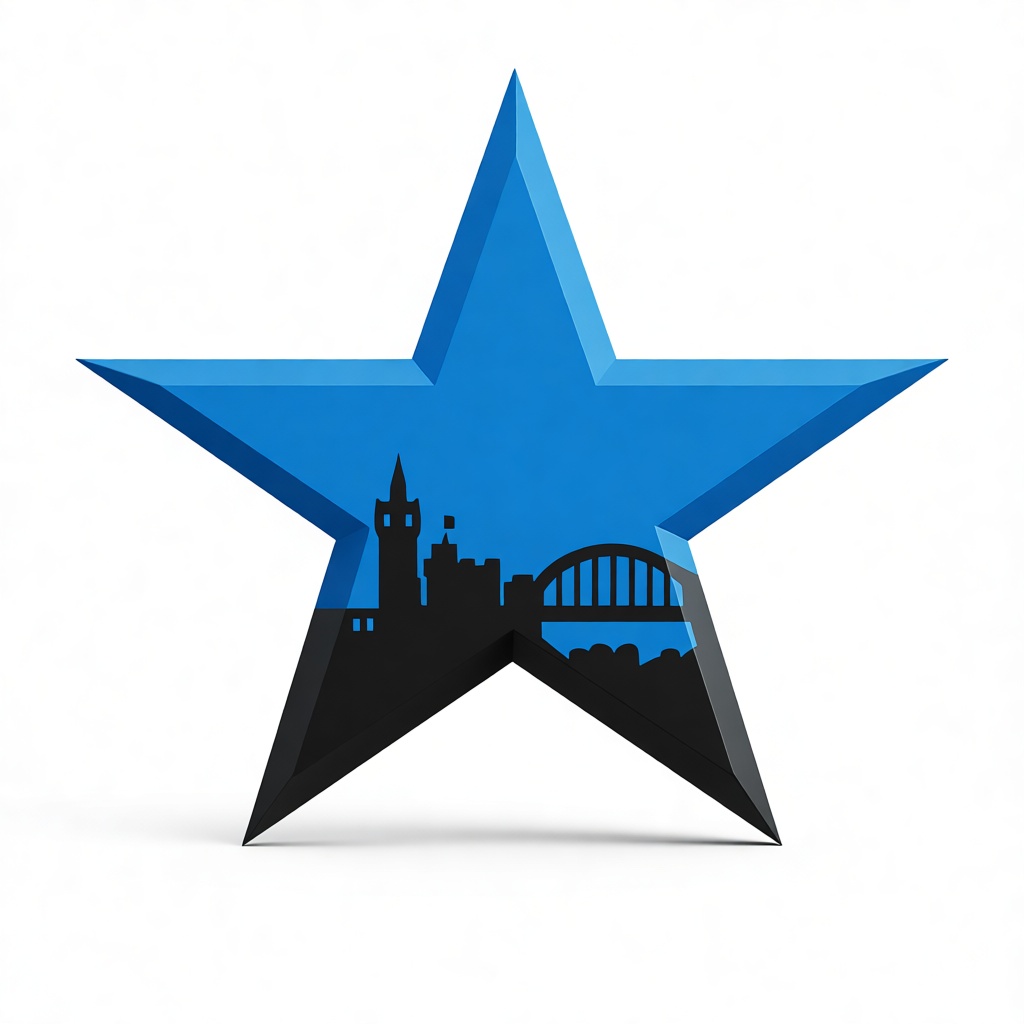Newcastle Skyline Star free 3D printable STL