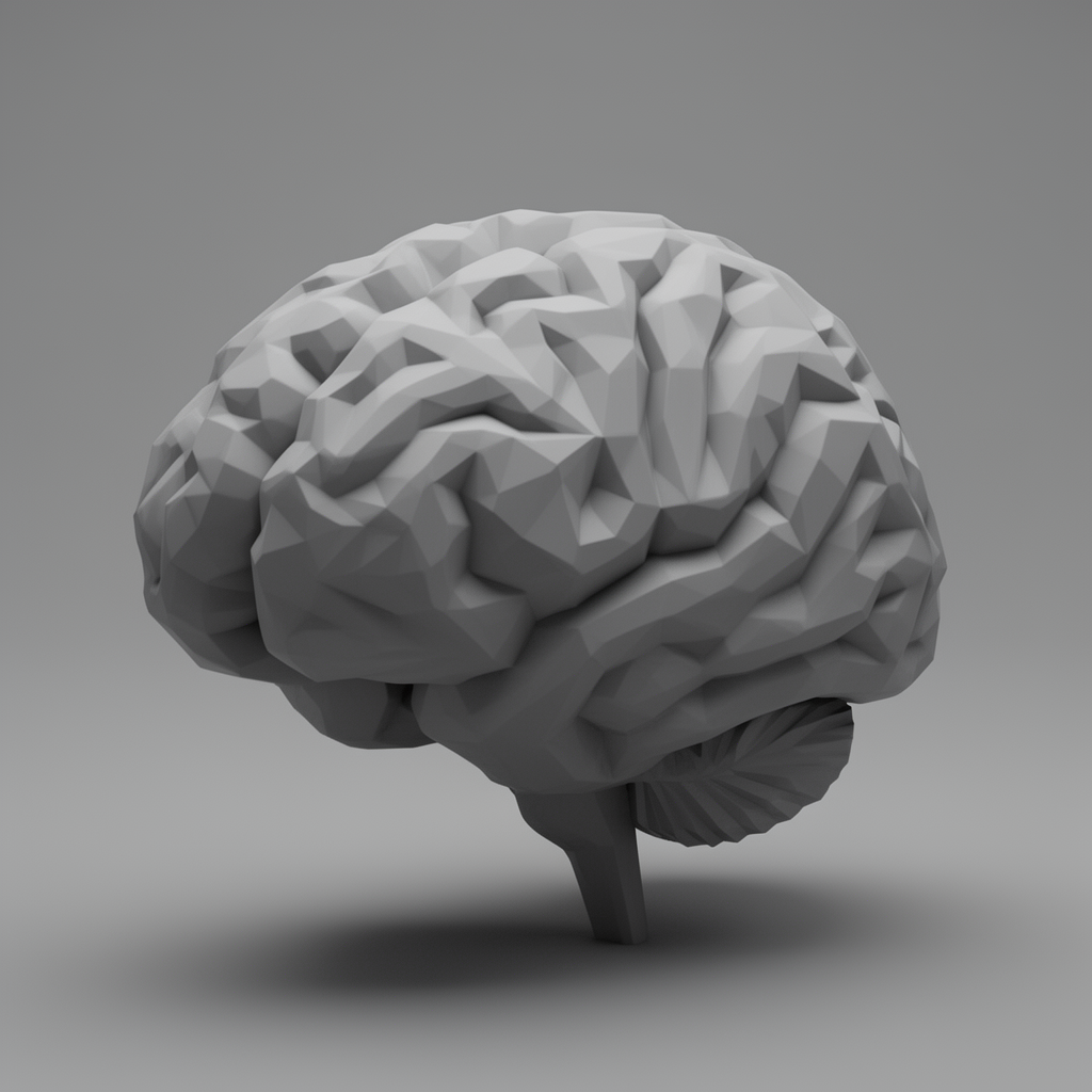 Low Poly Brain Model free 3D printable STL