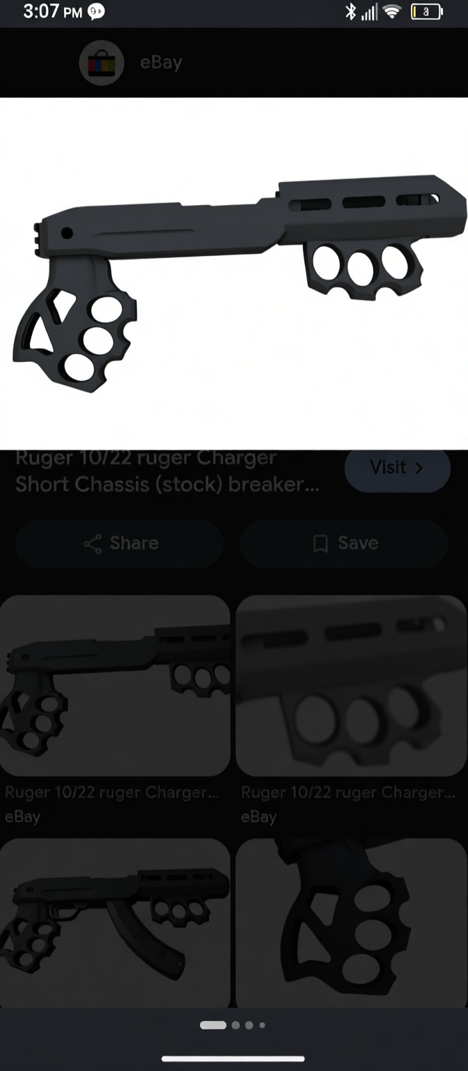 Ruger 10/22 Charger Stock free 3D printable STL
