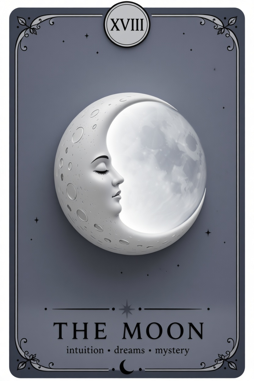 The Moon Tarot Plaque free 3D printable STL
