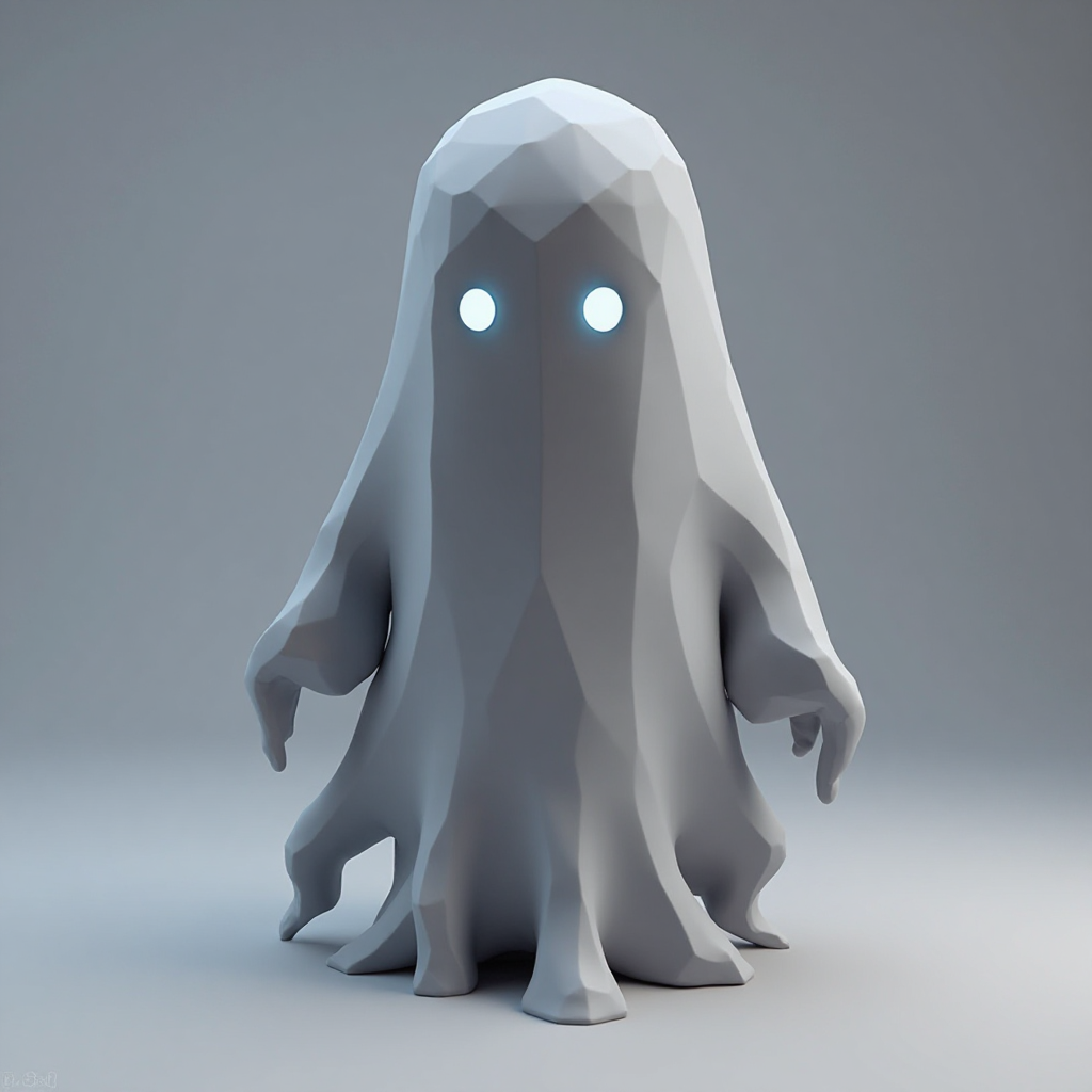 Ghost Figurine Low Poly free 3D printable STL