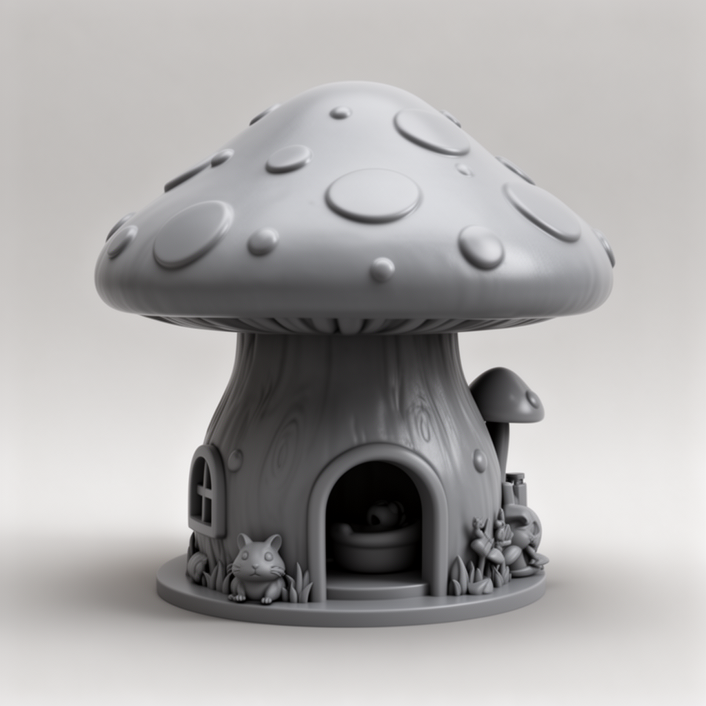 Mushroom Hamster House free 3D printable STL