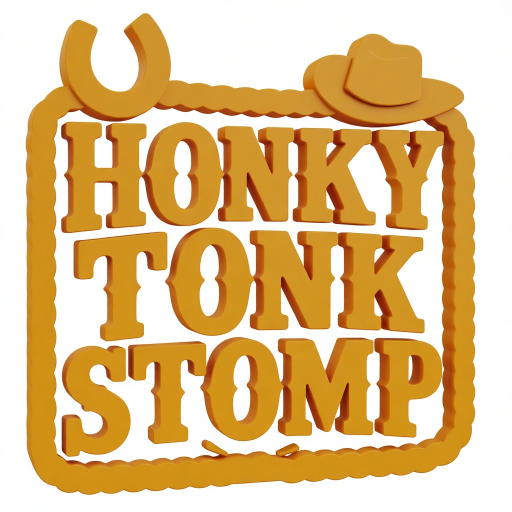 Honky Tonk Stomp Sign free 3D printable STL