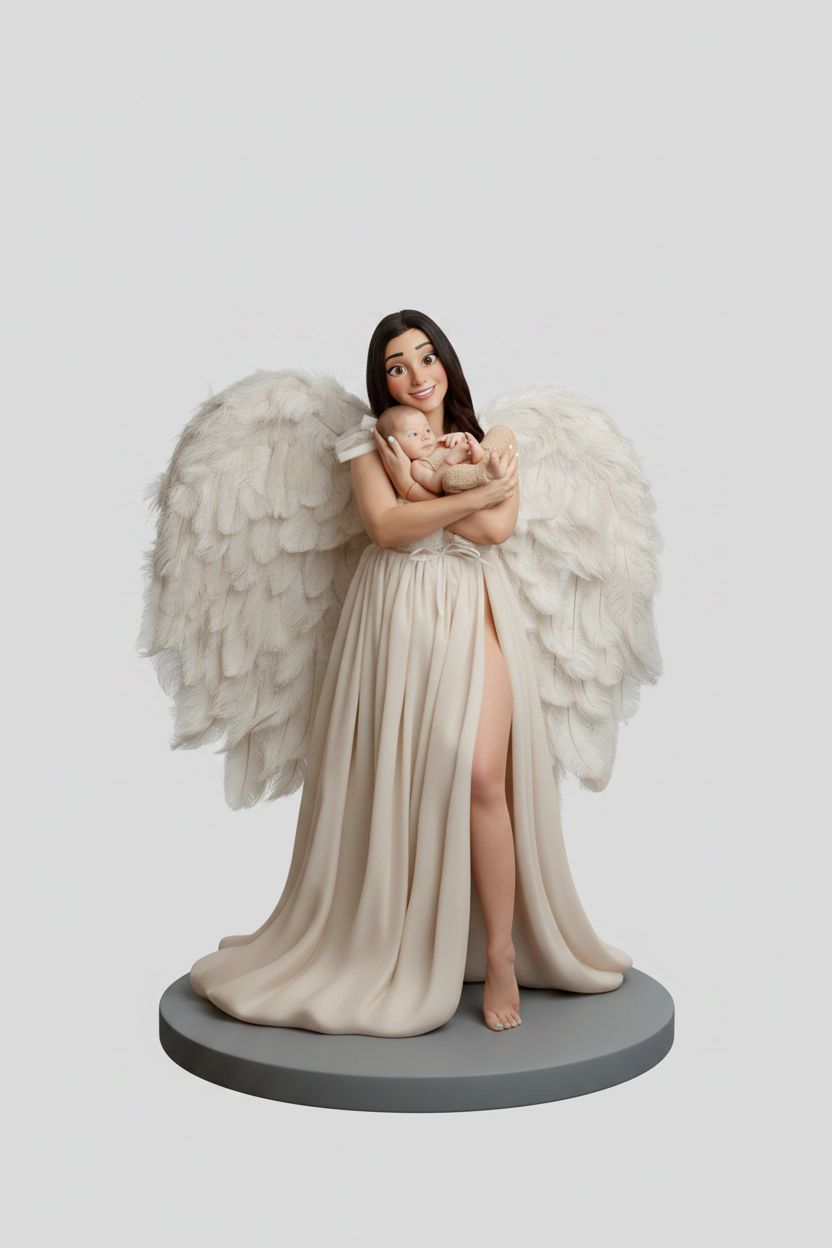 Angel Mother Figurine free 3D printable STL