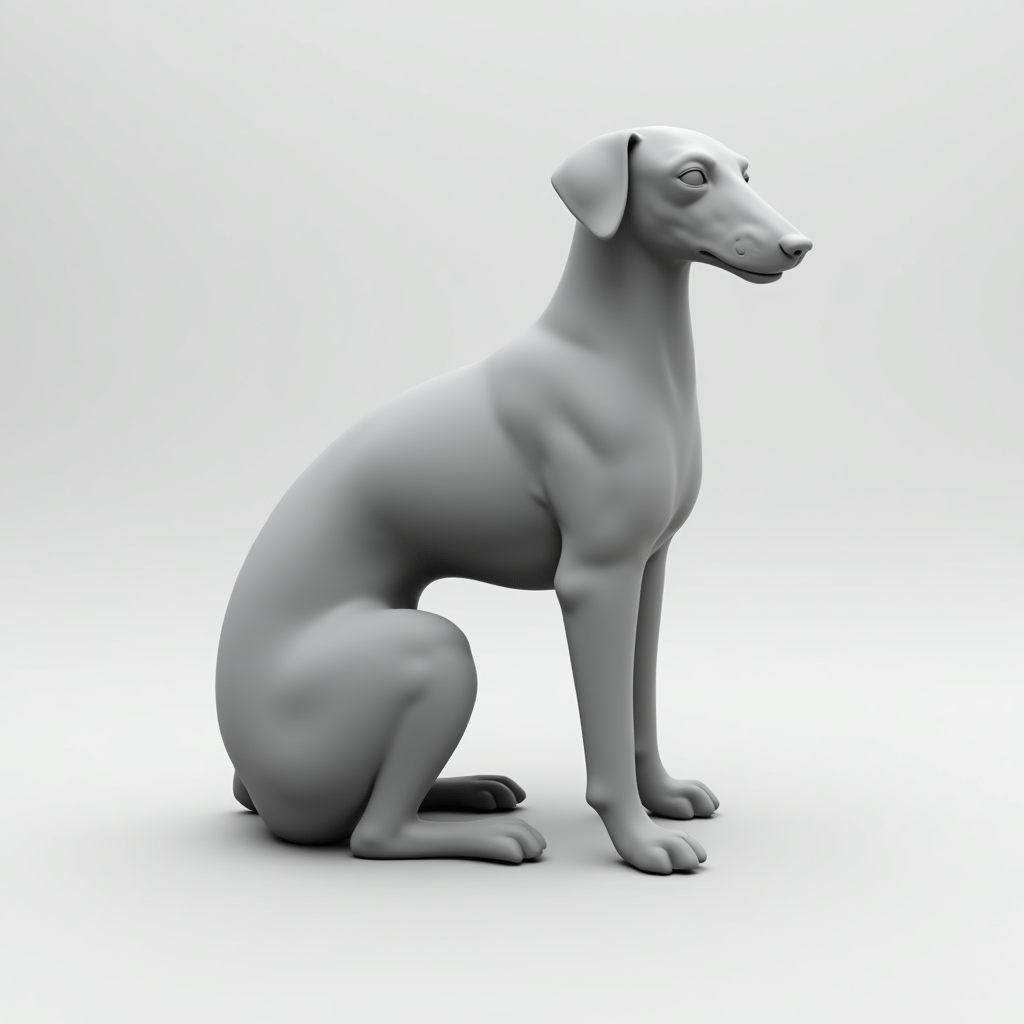 Greyhound Dog Curled Up free 3D printable STL