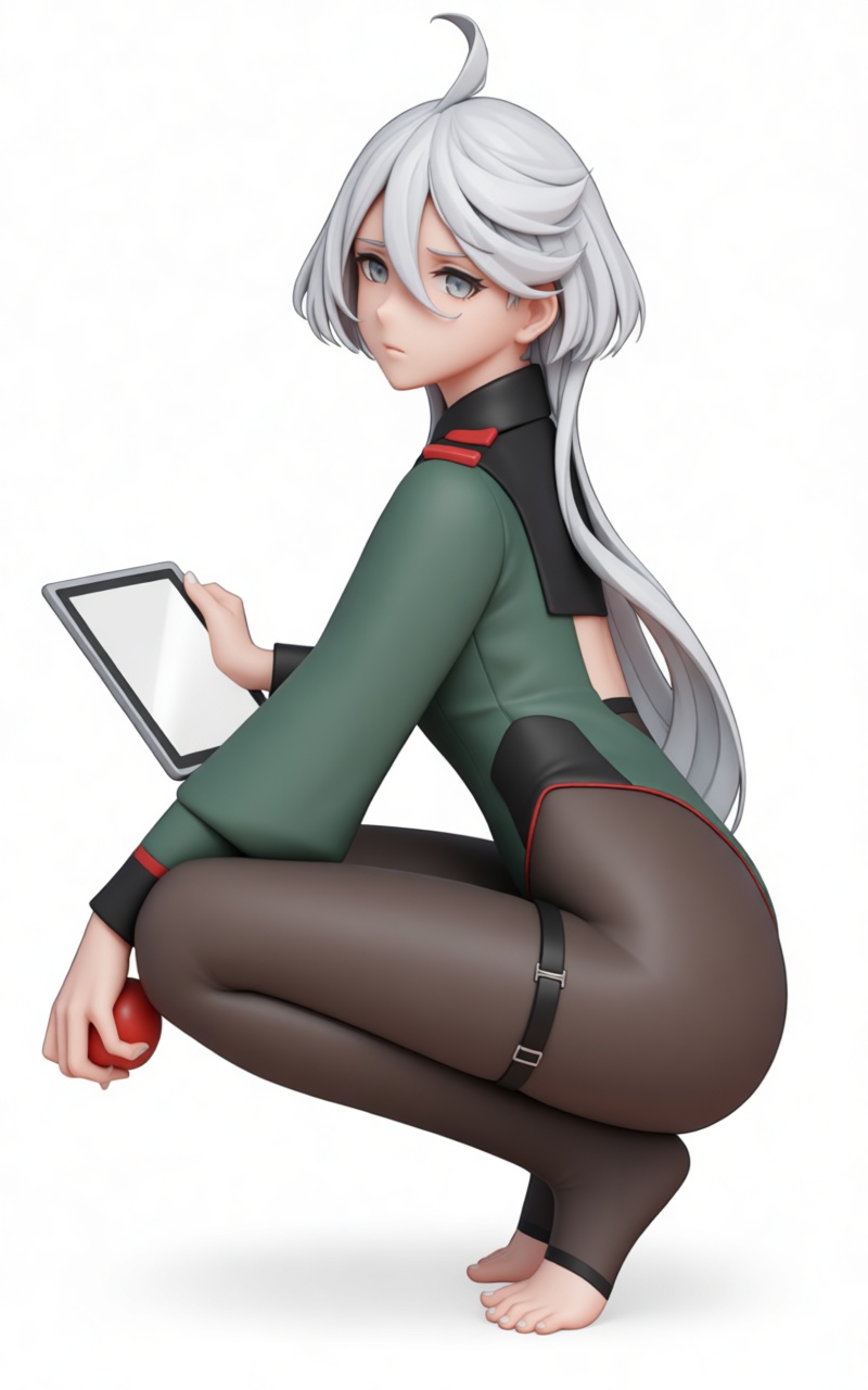 Silver Haired Anime Girl Figurine free 3D printable STL