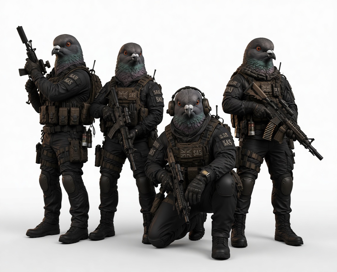 Pigeon SAS Soldier Figurines free 3D printable STL