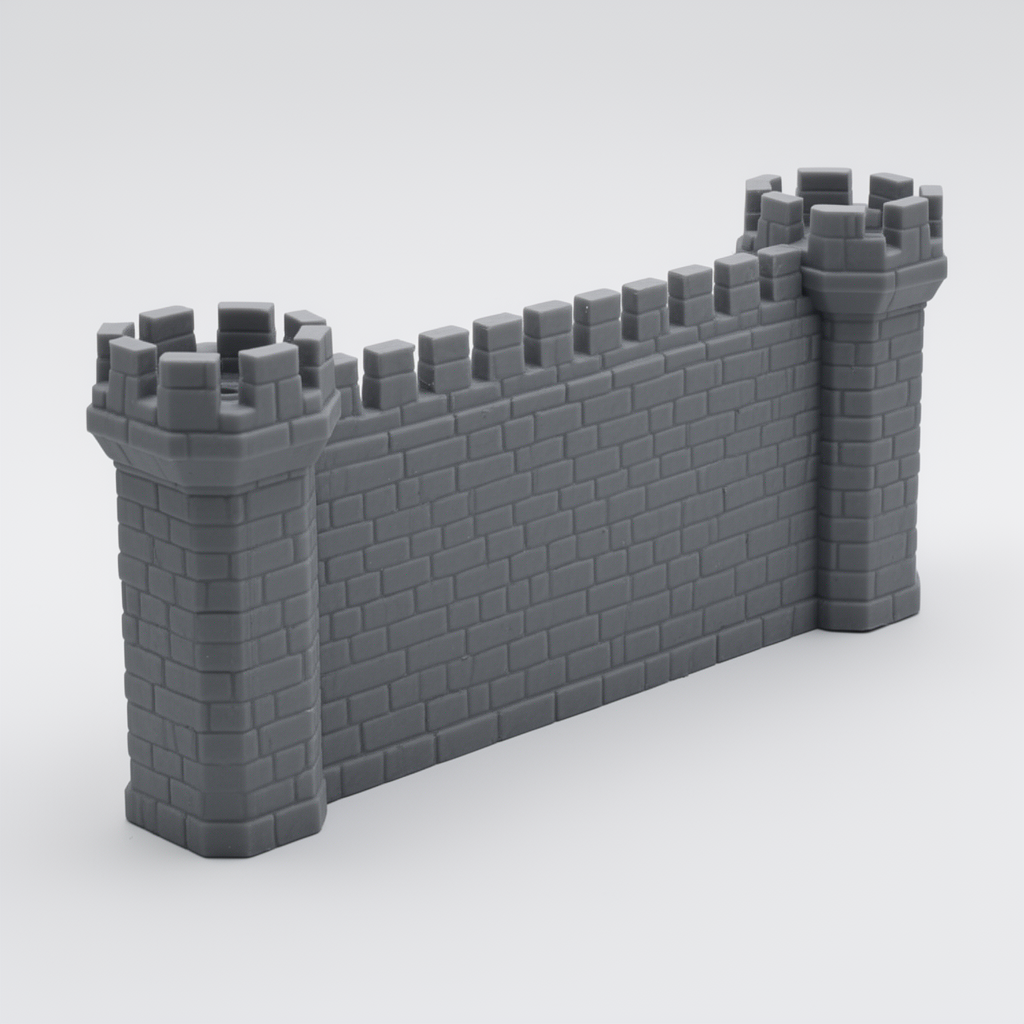 Stone Castle Walls Model free 3D printable STL