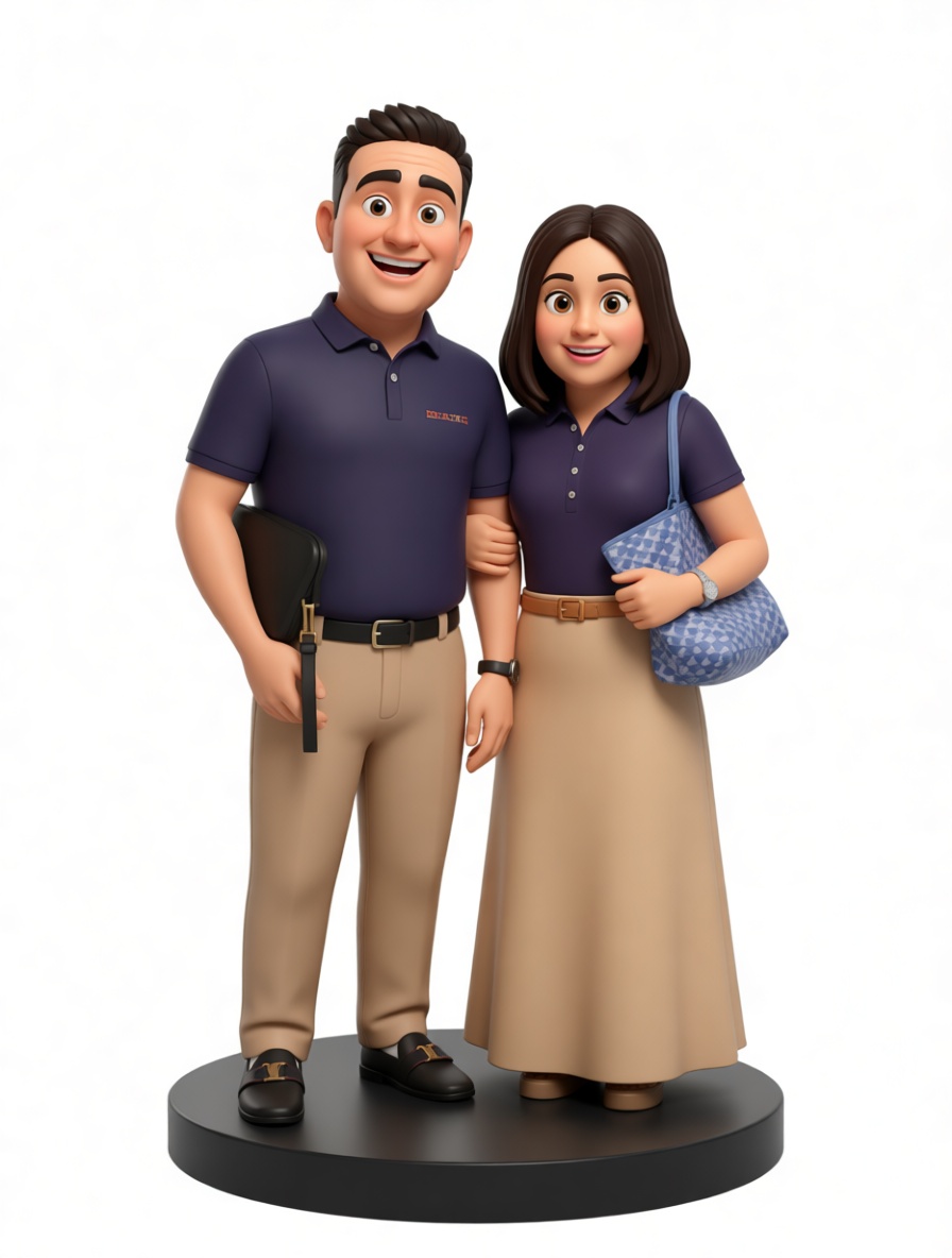 Couple Cartoon Figurine free 3D printable STL