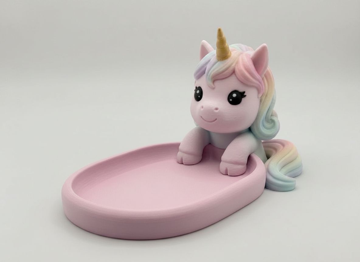 Cute Unicorn Tray free 3D printable STL