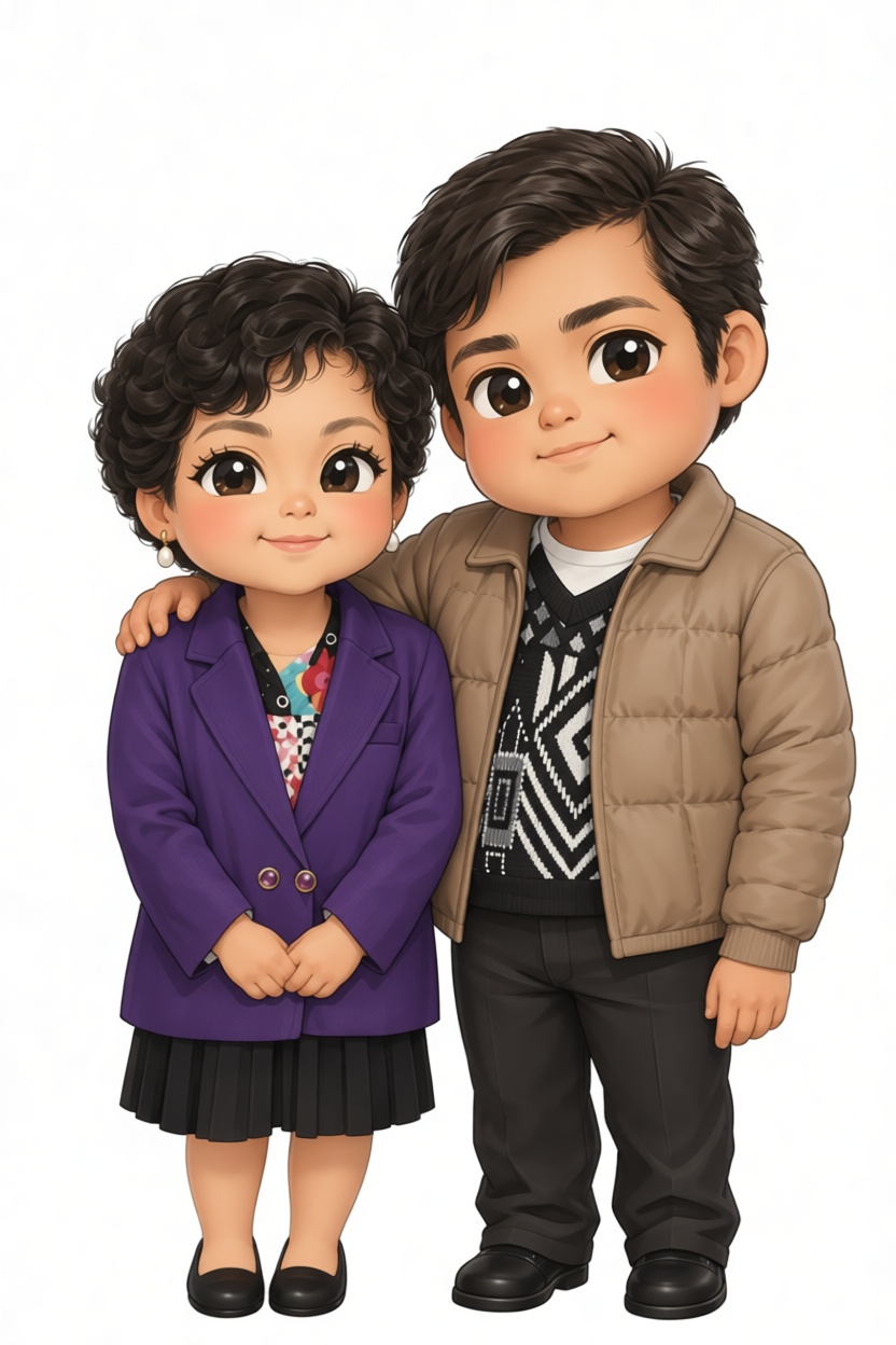 Cute Siblings Figurines free 3D printable STL