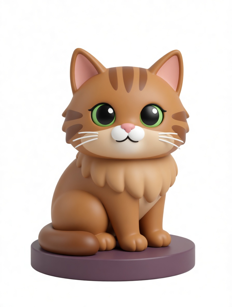 Tabby Cat Figurine free 3D printable STL
