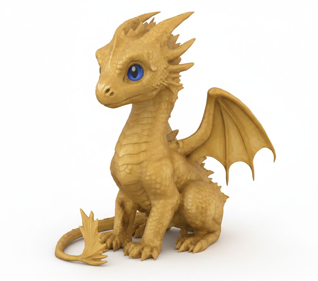 Baby Dragon Figurine free 3D printable STL