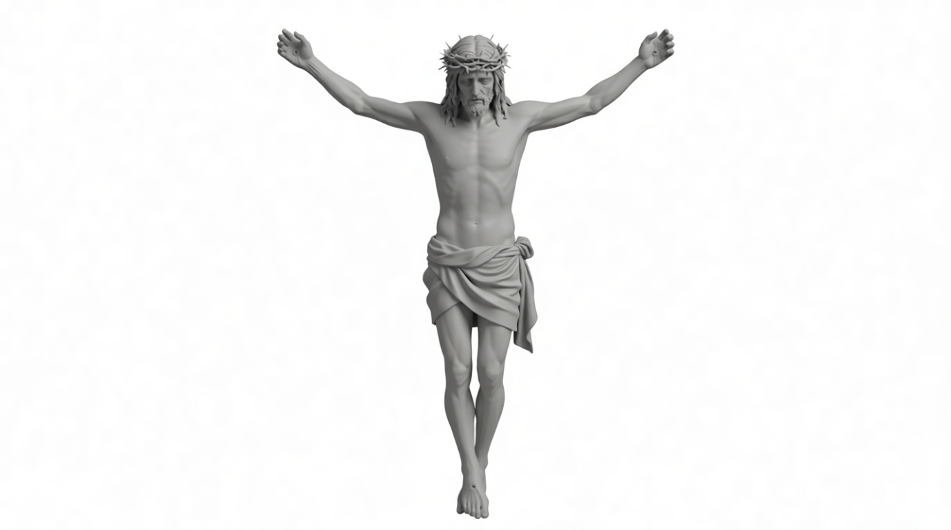 Jesus Christ Crucifix Statue free 3D printable STL