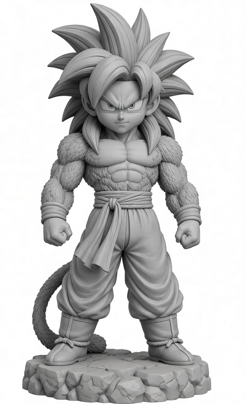Goku Super Saiyan 4 Figurine free 3D printable STL