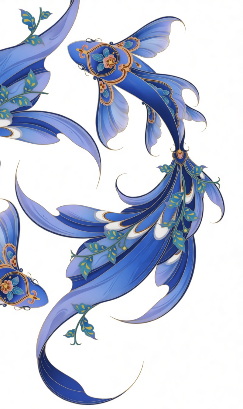 Ornate Blue Koi Sculpture free 3D printable STL