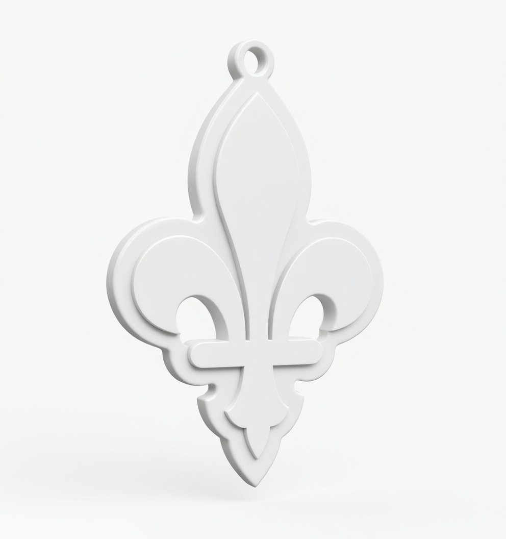 Fleur-de-lis Pendant free 3D printable STL