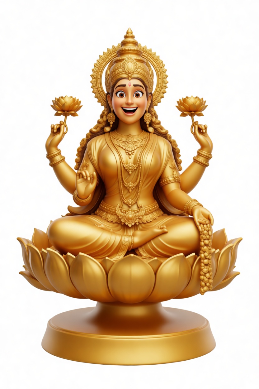 Lakshmi Goddess Statue free 3D printable STL
