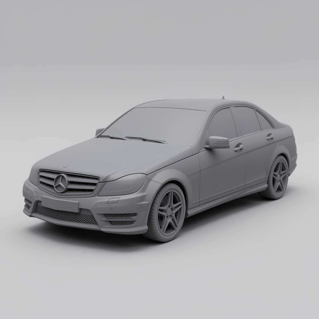 Mercedes W204 AMG Model free 3D printable STL