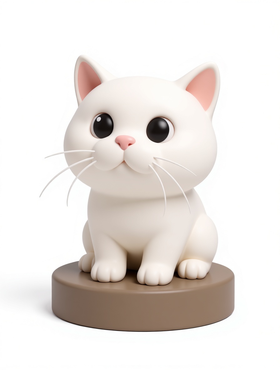 White Cat Figurine free 3D printable STL