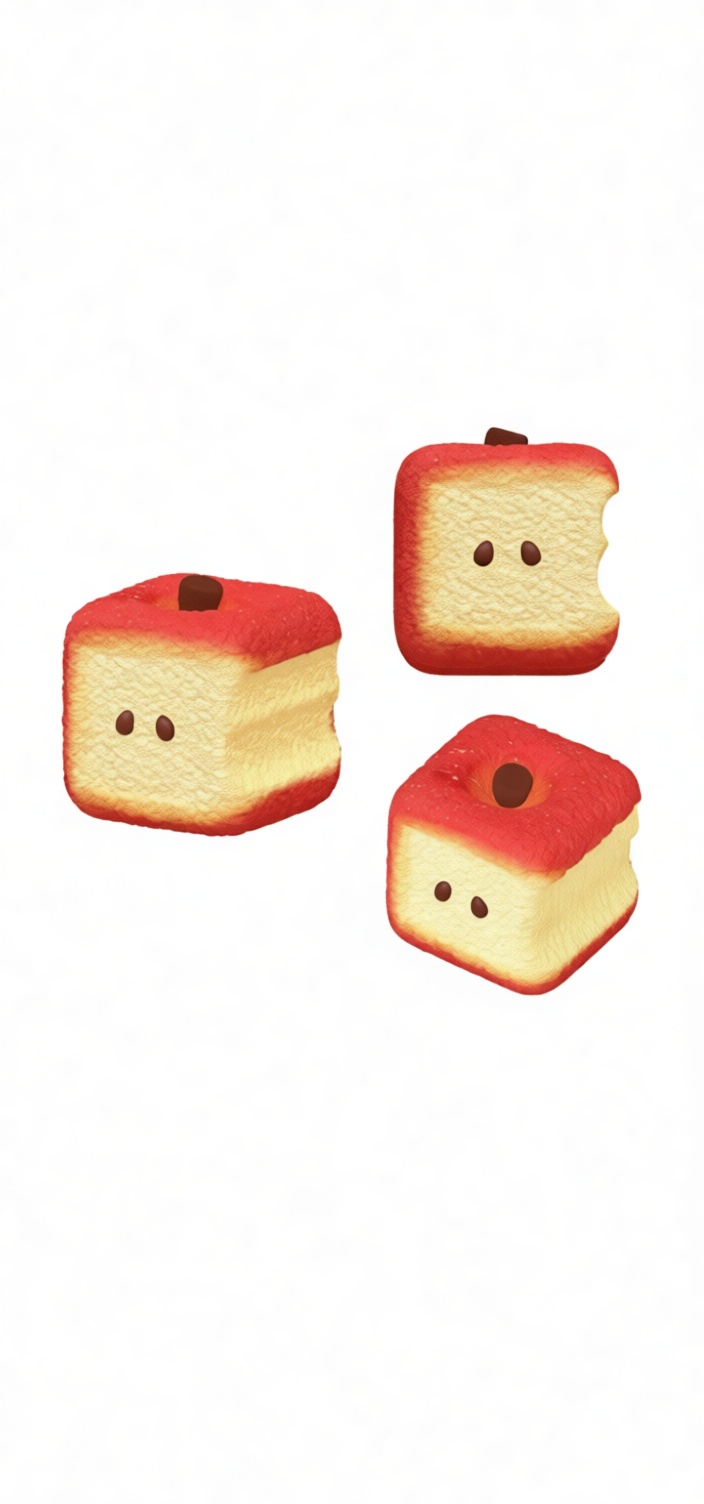 Kawaii Apple Cubes Figurine free 3D printable STL