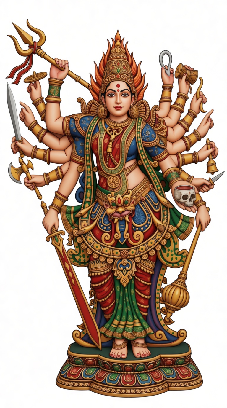 Durga Goddess Statue free 3D printable STL