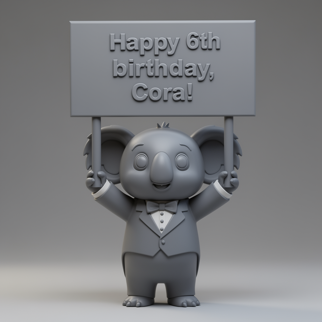Koala Tuxedo Figurine free 3D printable STL