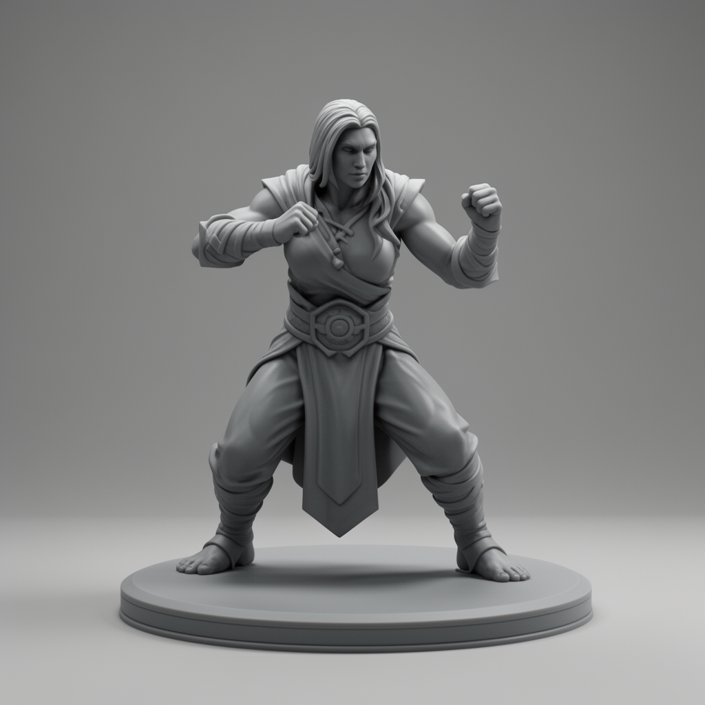 Female Goliath Monk Figurine free 3D printable STL