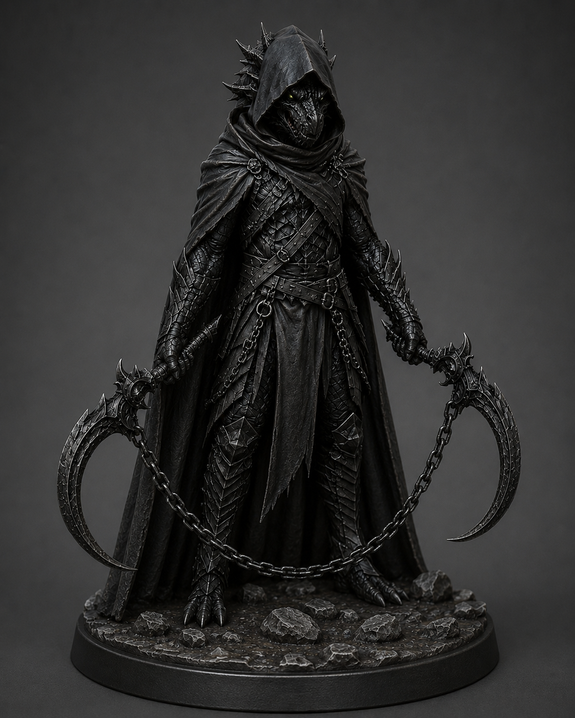 Lizardman Assassin Figurine free 3D printable STL
