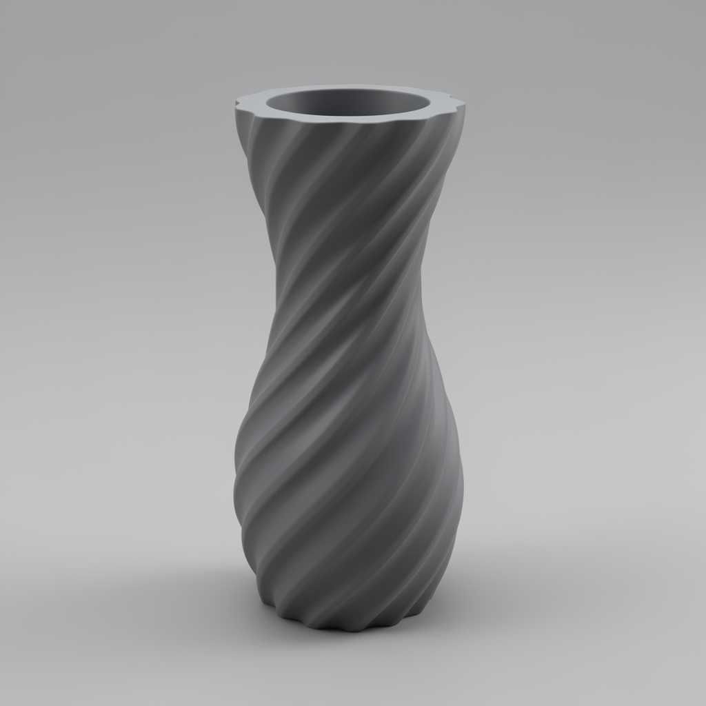 Spiral Vase Sculpture free 3D printable STL