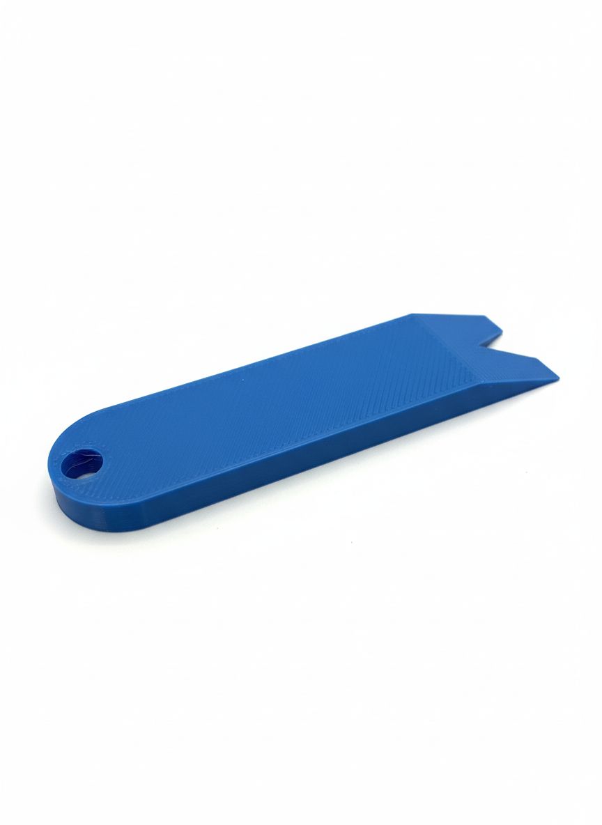 Blue Plastic Wedge Tool free 3D printable STL
