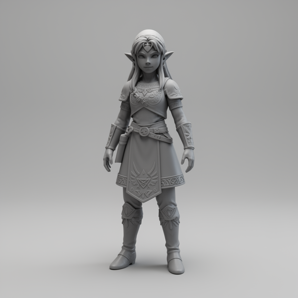 Zelda Princess Figurine free 3D printable STL