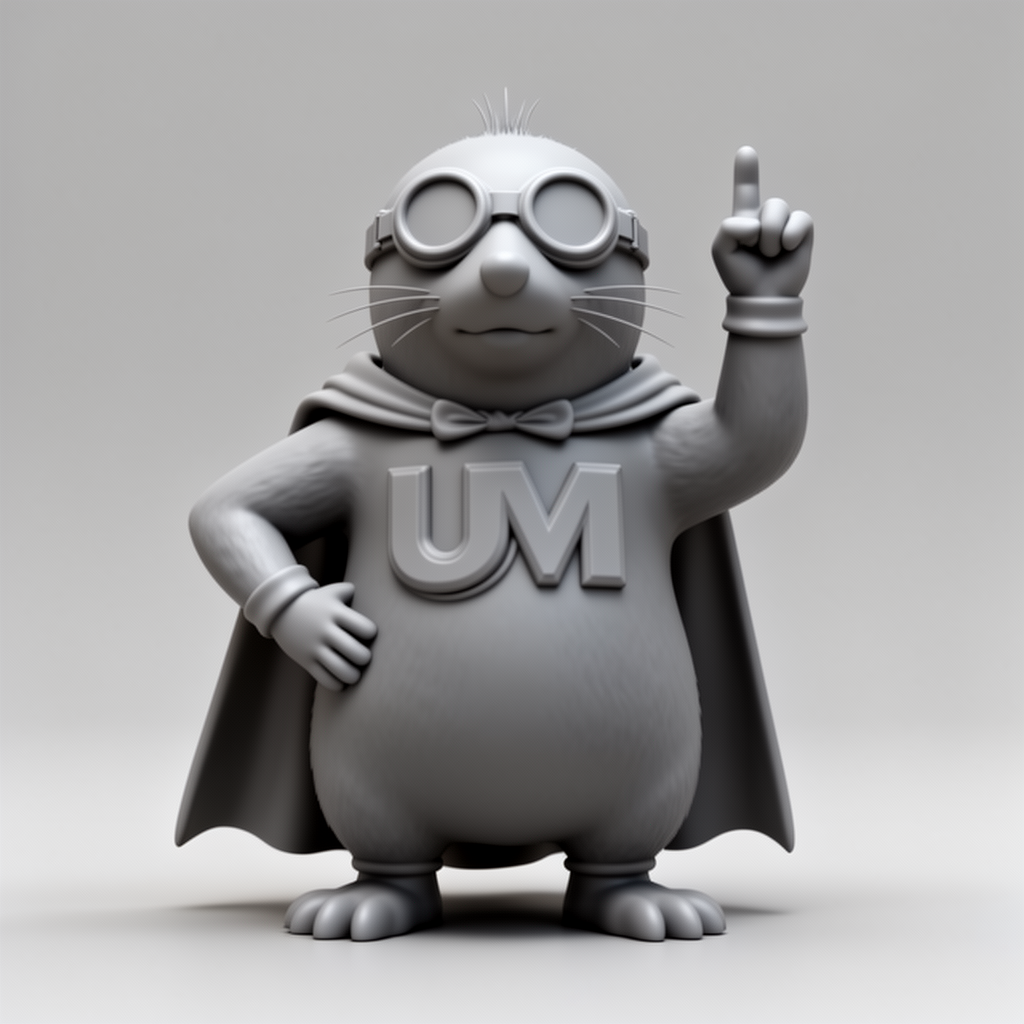 Superhero Mole Figurine free 3D printable STL